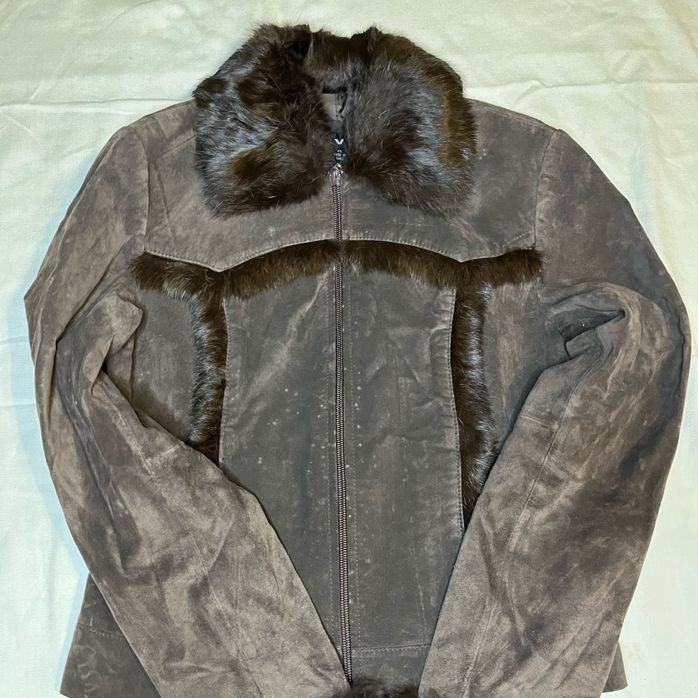 Revue fuzzy brown jacket